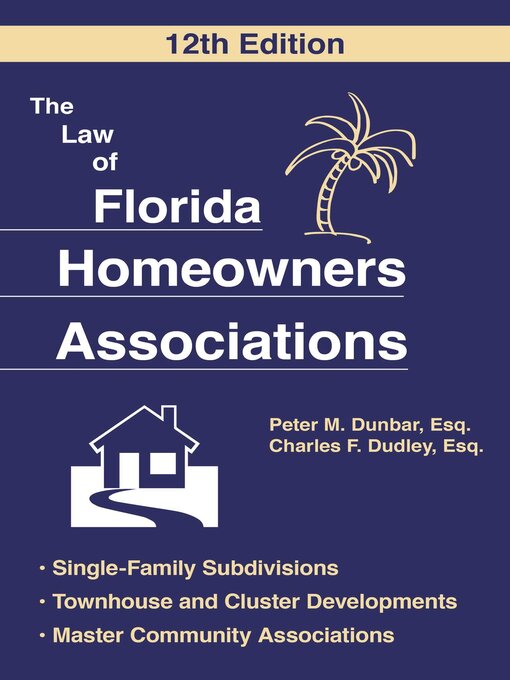 Title details for Law of Florida Homeowners Association by Peter M. Dunbar - Available